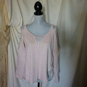 Miss Me Distressed Sweatshirt SZ M