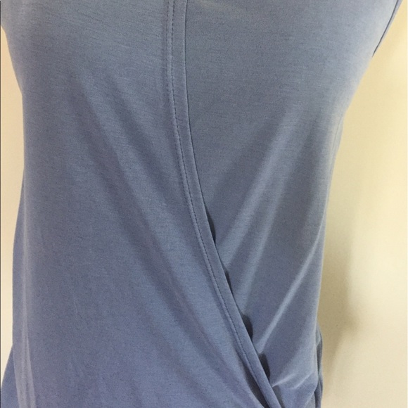 LAST 1! Dusty blue front tie knit tank - Picture 5 of 7