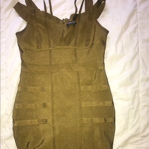 Olive green bandage dress