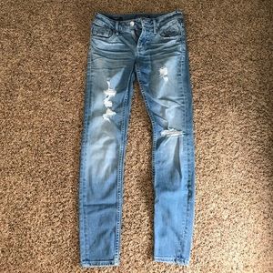 Light wash jeans