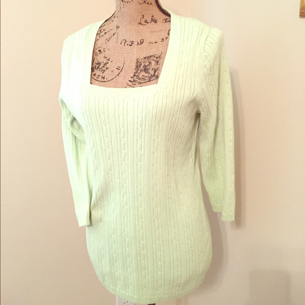 Square neck NEW lightweight sweater really pretty.