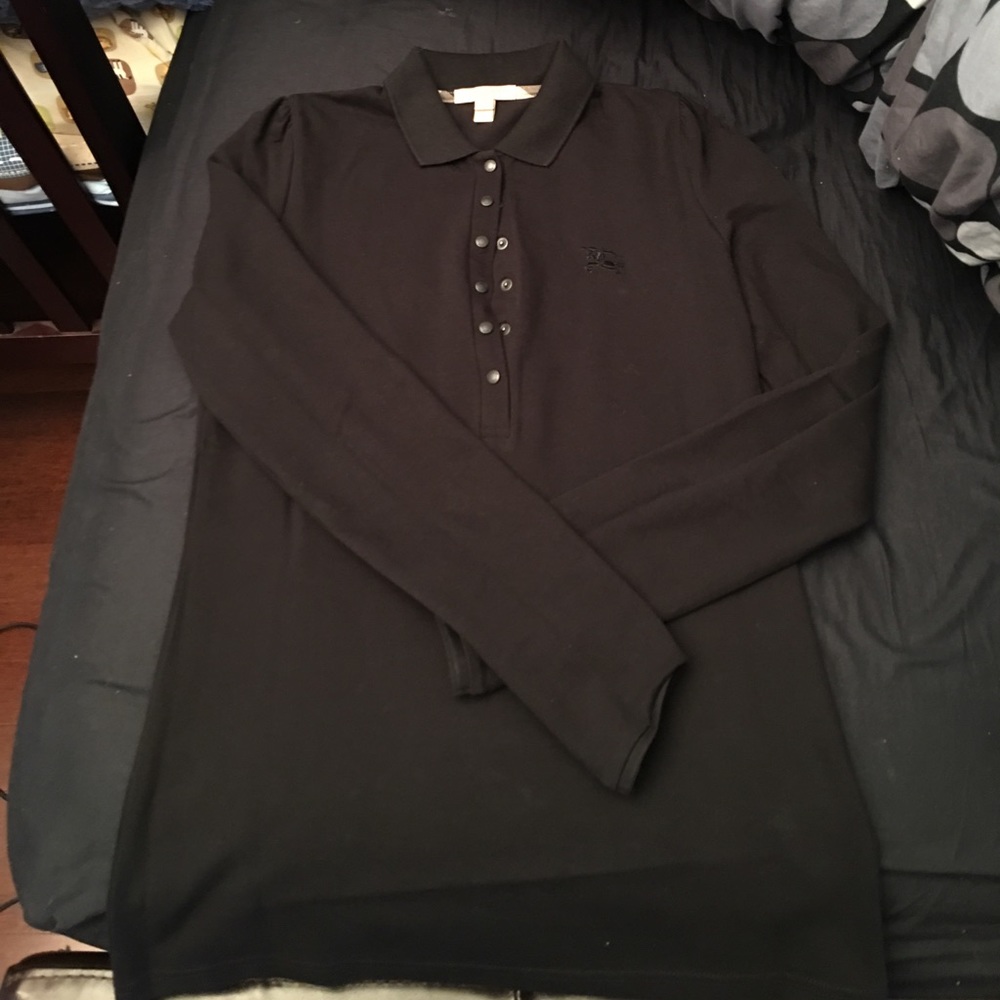 Burberry long sleeve polo small new