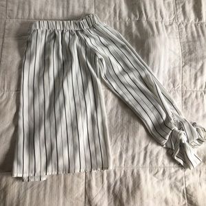 Off the Shoulder Striped Blouse