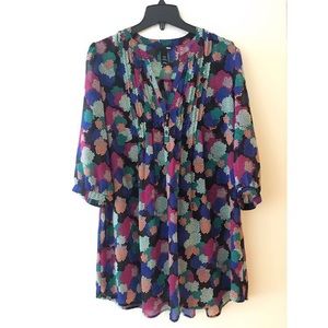 Size 14 | Flowy Camouflage-meets-Mosaic Tunic