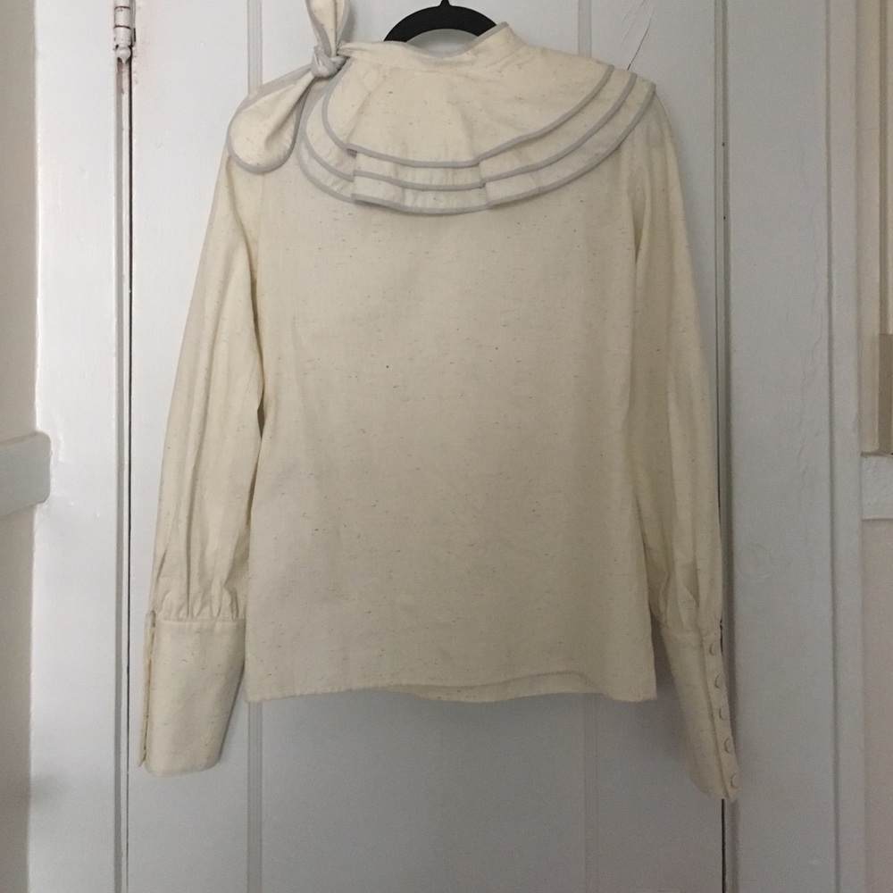 linen ruffle collar blouse by timo weiland