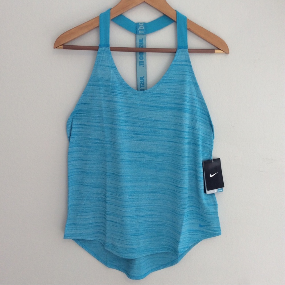 NWT NIKE Women's Blue Dri-fit™ Elastika Tank Top