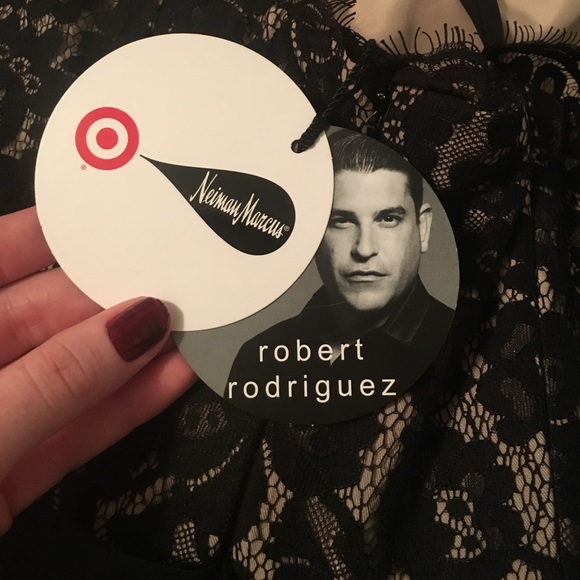 Neiman Marcus/Robert Rodriguez Lace Party Dress - Picture 5 of 6