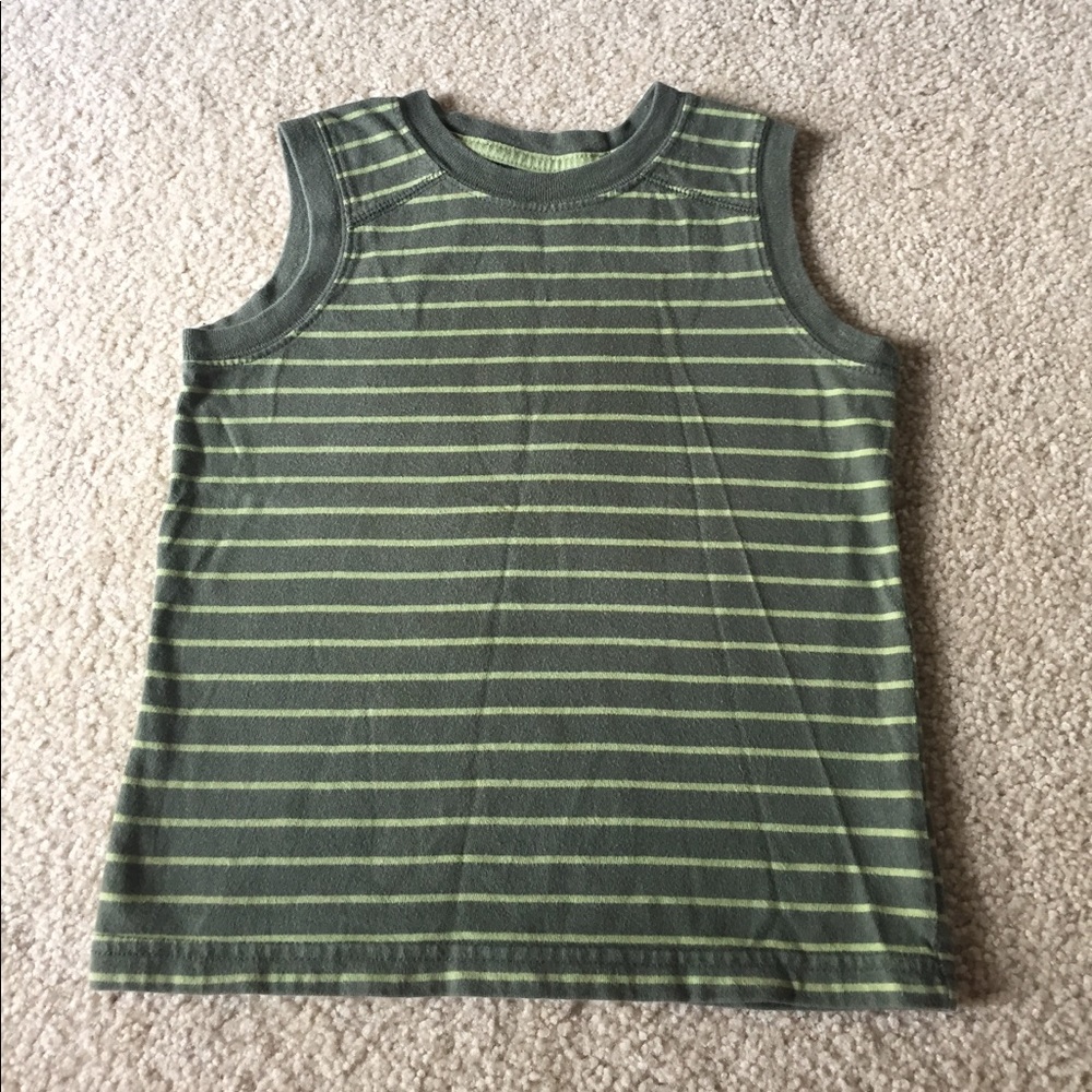 Old Navy Boys Green Striped Tank, Size 4T