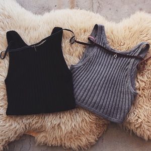 Pylo USA black ribbed crop