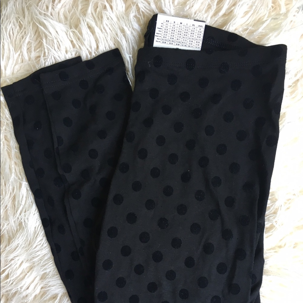 Black Polka Dot Leggings