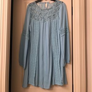 Altar'd State Blue dress with lace design