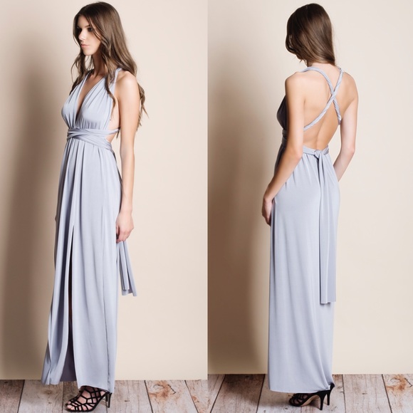 Multiwear Silver Maxi Dress - Picture 4 of 5