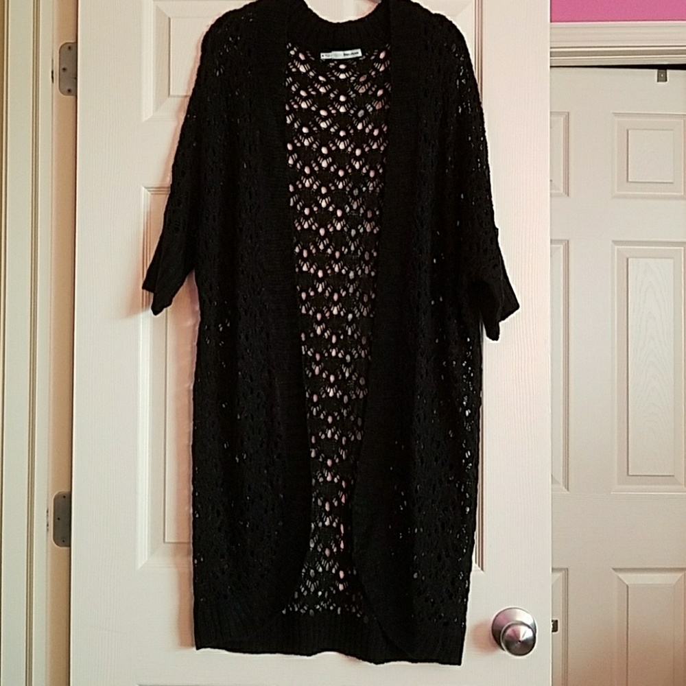 Long black sweater