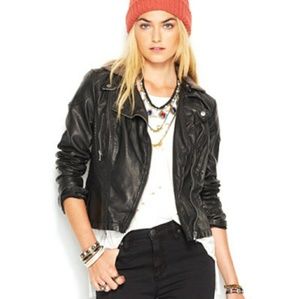 Free People Vegan Leather Moto Jacket