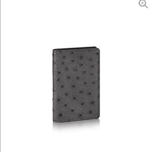 Louis Vuitton ostrich leather wallet/card holder