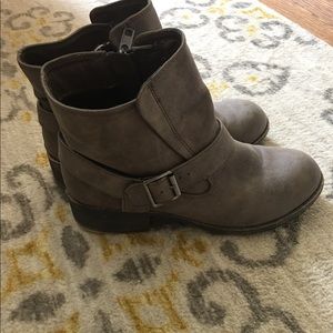 Madden girl distressed grey booties