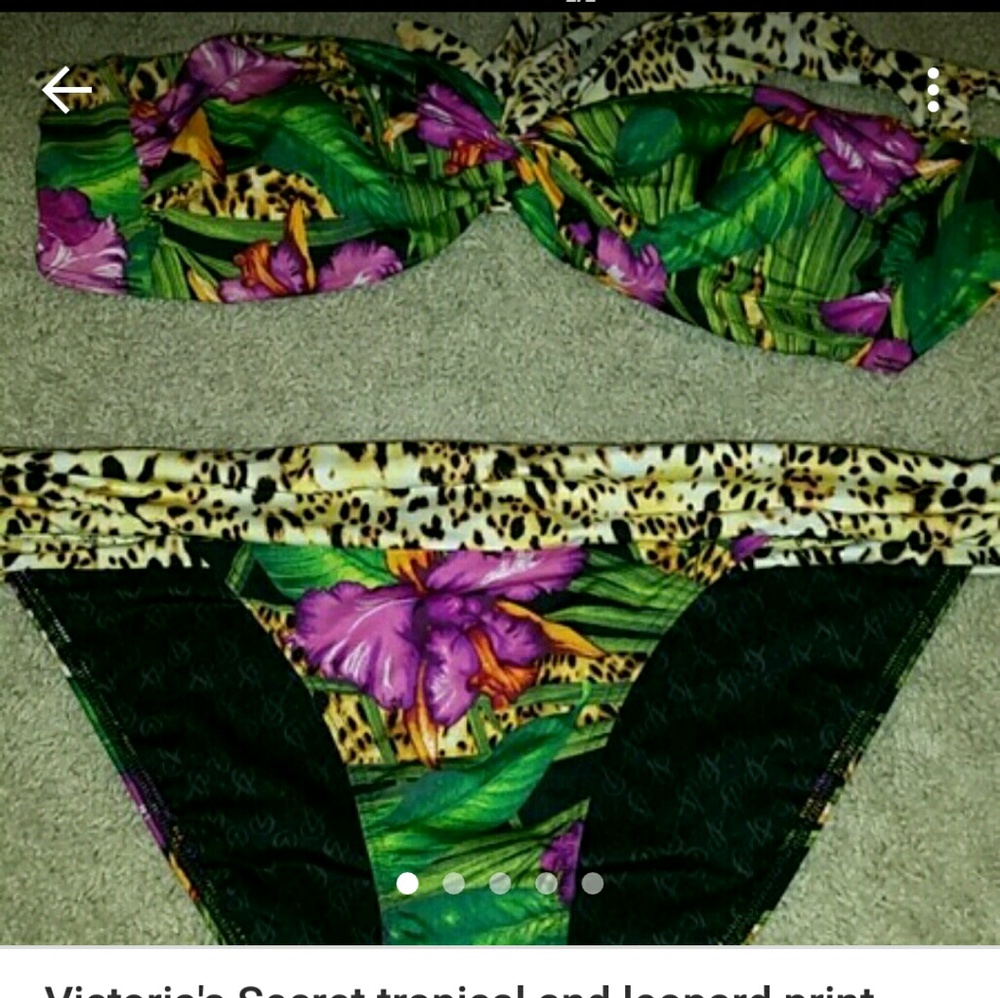 Victoria's Secret Tropical and leopard print bikin