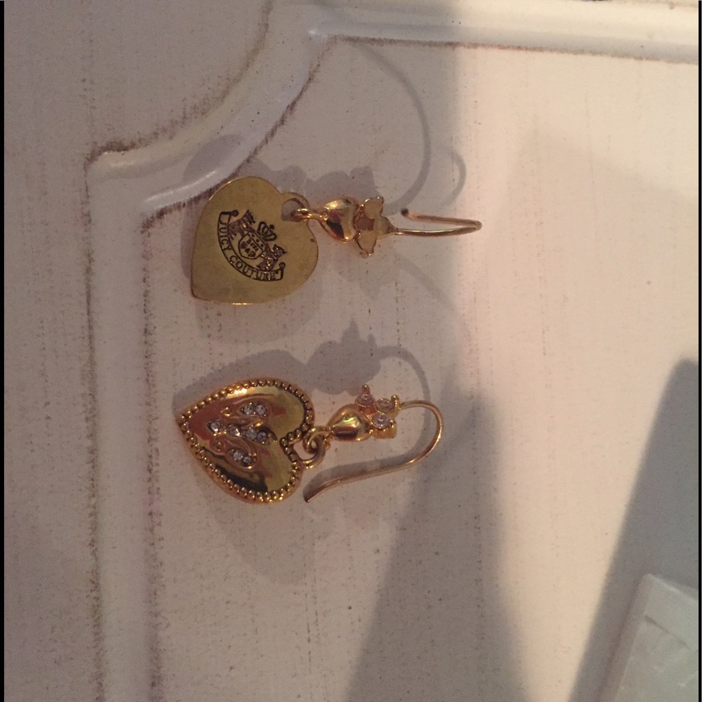 earrings. one side logo, front side diamonds