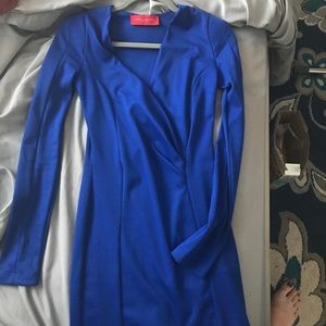 Tight Royal Blue Long Sleeve Akira Dress