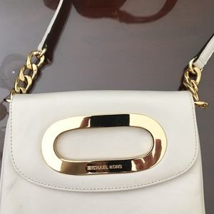 Authentic Michael Kors off white leather bag