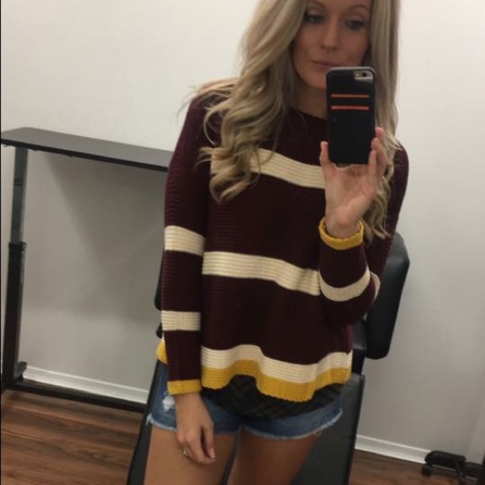 Open back sweater