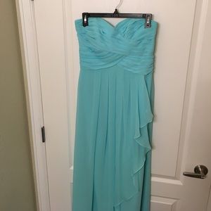 Mint green evening gown