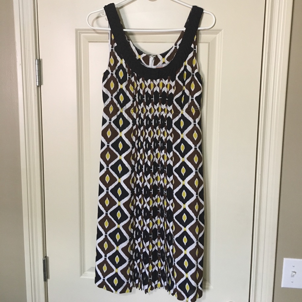 Tory Burch dress, size 4, navy, cream and gold
