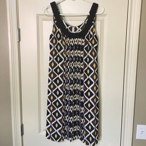 Tory Burch dress, size 4, navy, cream and gold