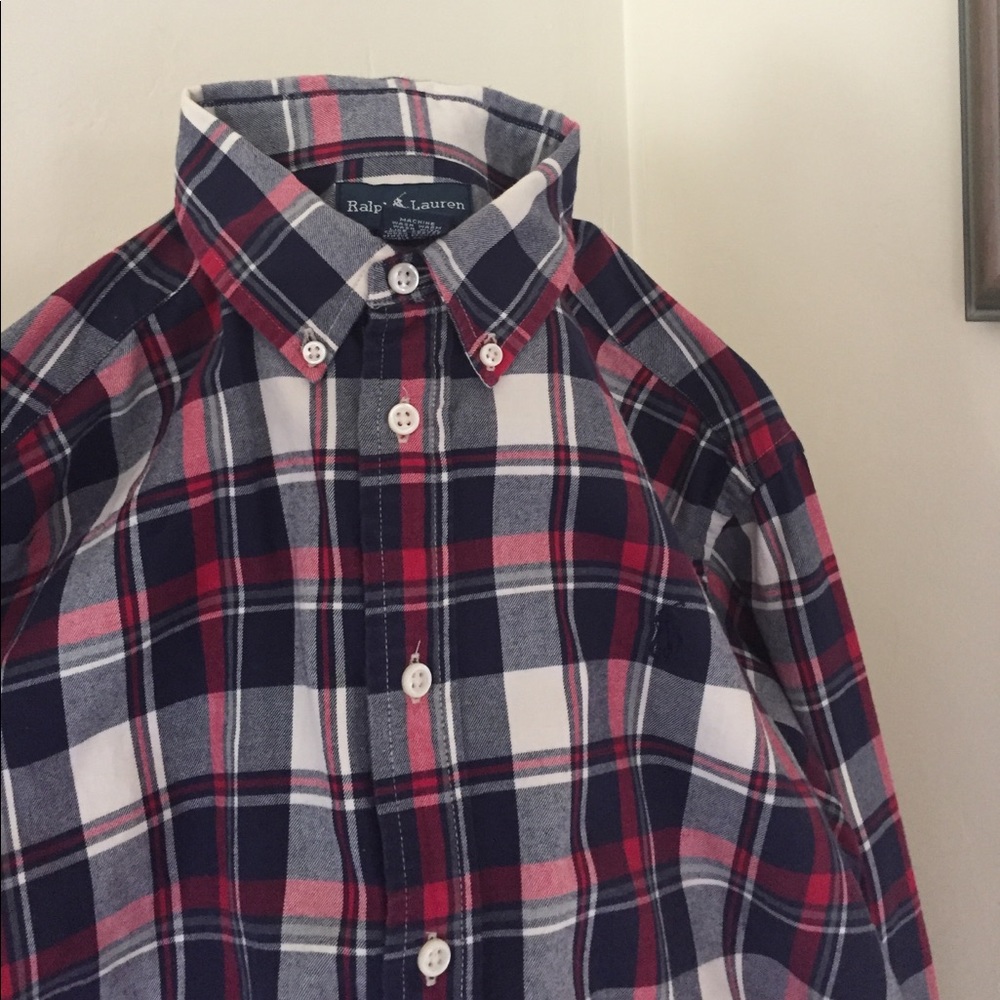 Ralph Lauren youth/boy plaid shirt.Size L/14-16