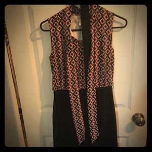 Knee-length Banana Republic orange/black dress