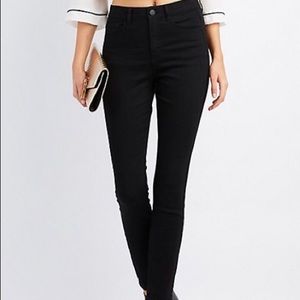 High rise skinny jeans