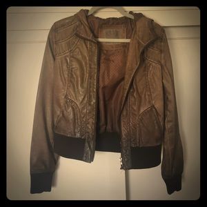 Pleather brown jacket