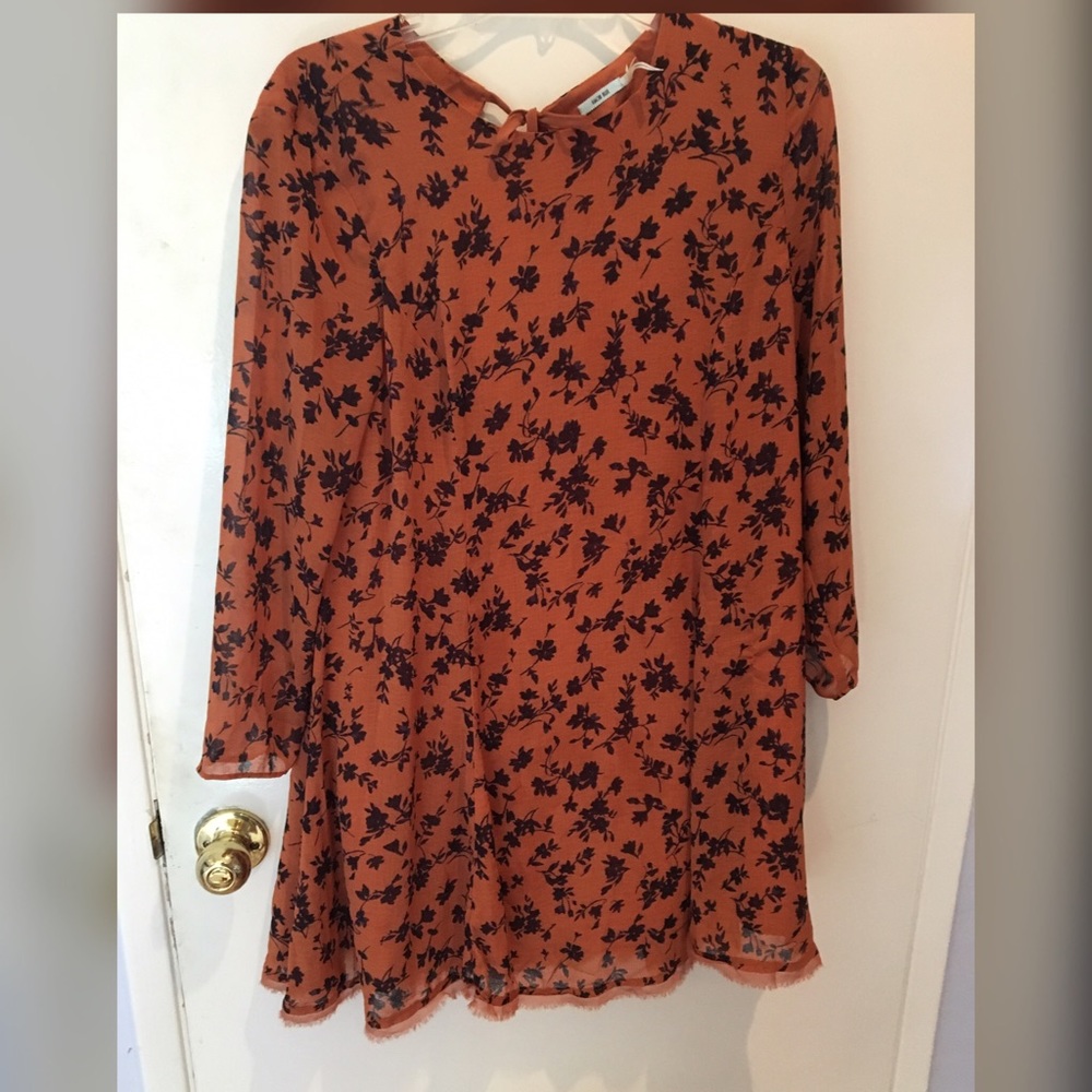 Floral urban outfitters bow back dress