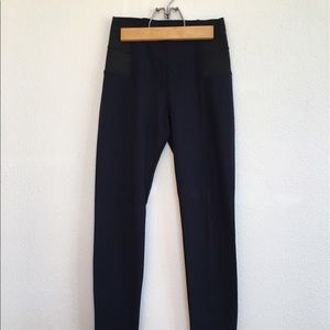 Zara navy leggings with elastic waist detail