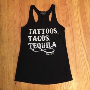 racer back black Pinky Star brand tank top