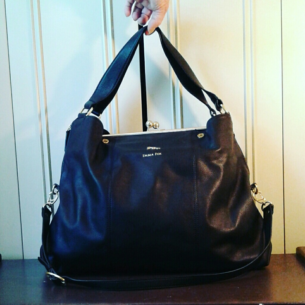 Emma Fox Black Pebble Leather.