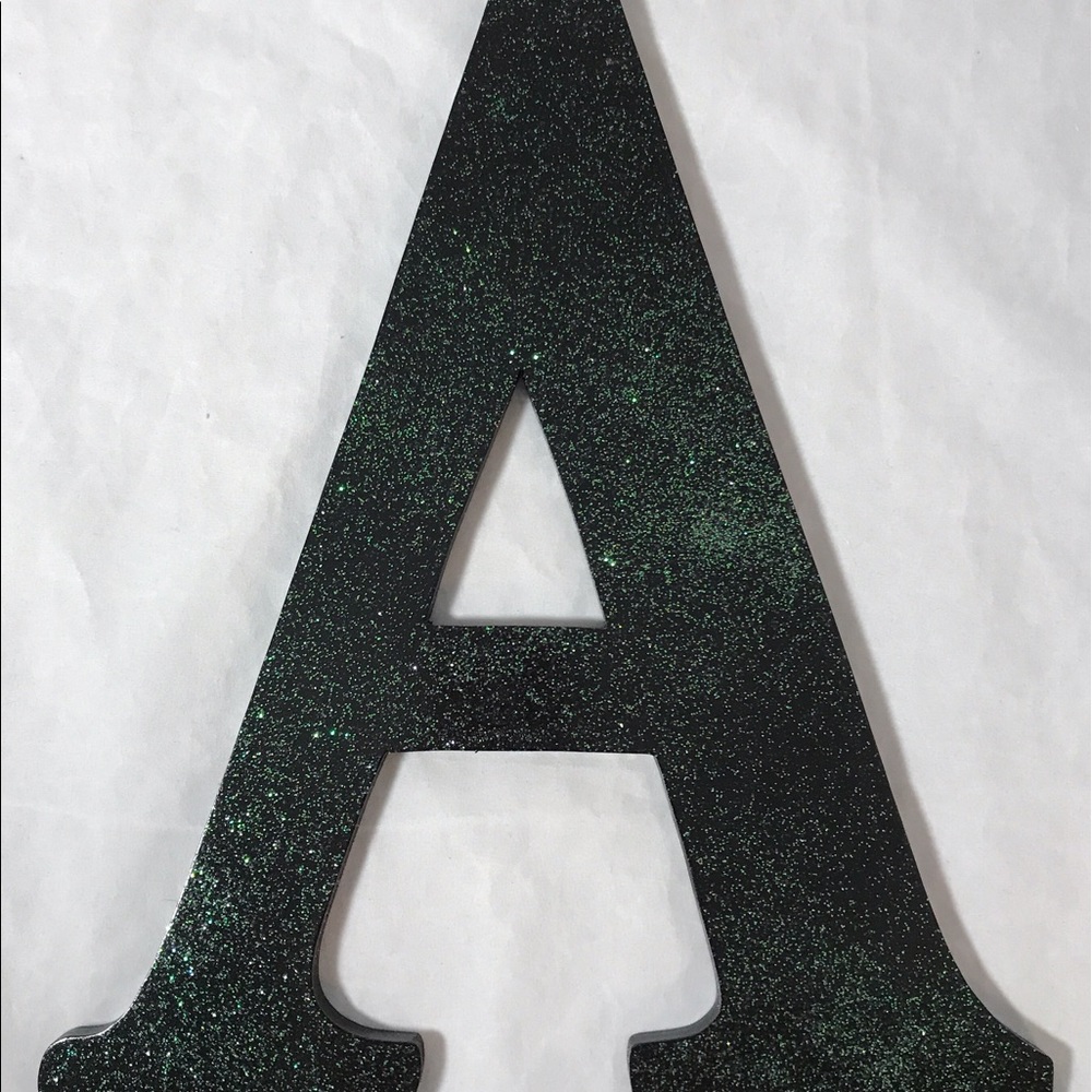 Letter A Wall Plaque Glitters 12 Inch