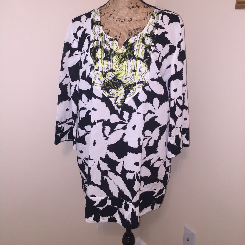 beaded summer tunic blouse!!