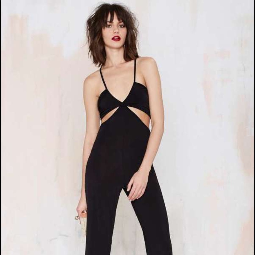 Nasty Gal Dark Side Cut Out Jumpsuit