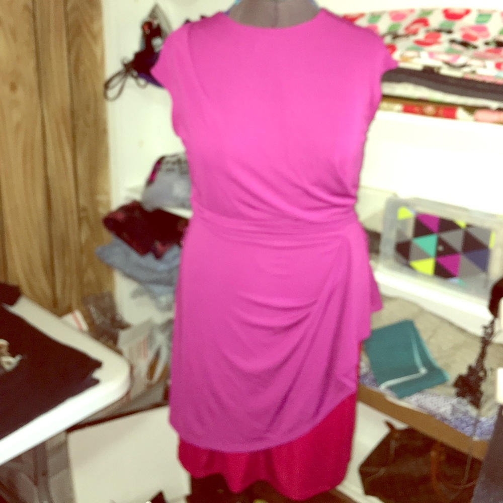 Two toned peplum dress