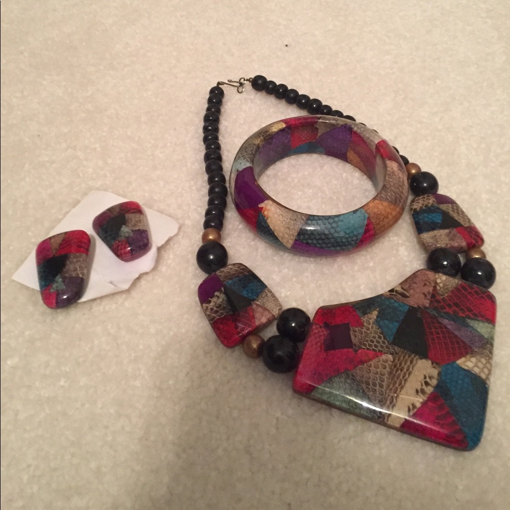 Hand crafted 3 piece funky fun jewelry set