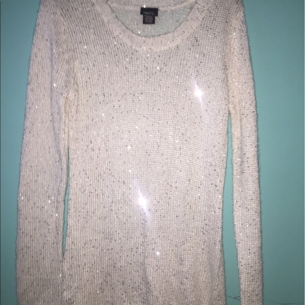 Sparkly White Sweater