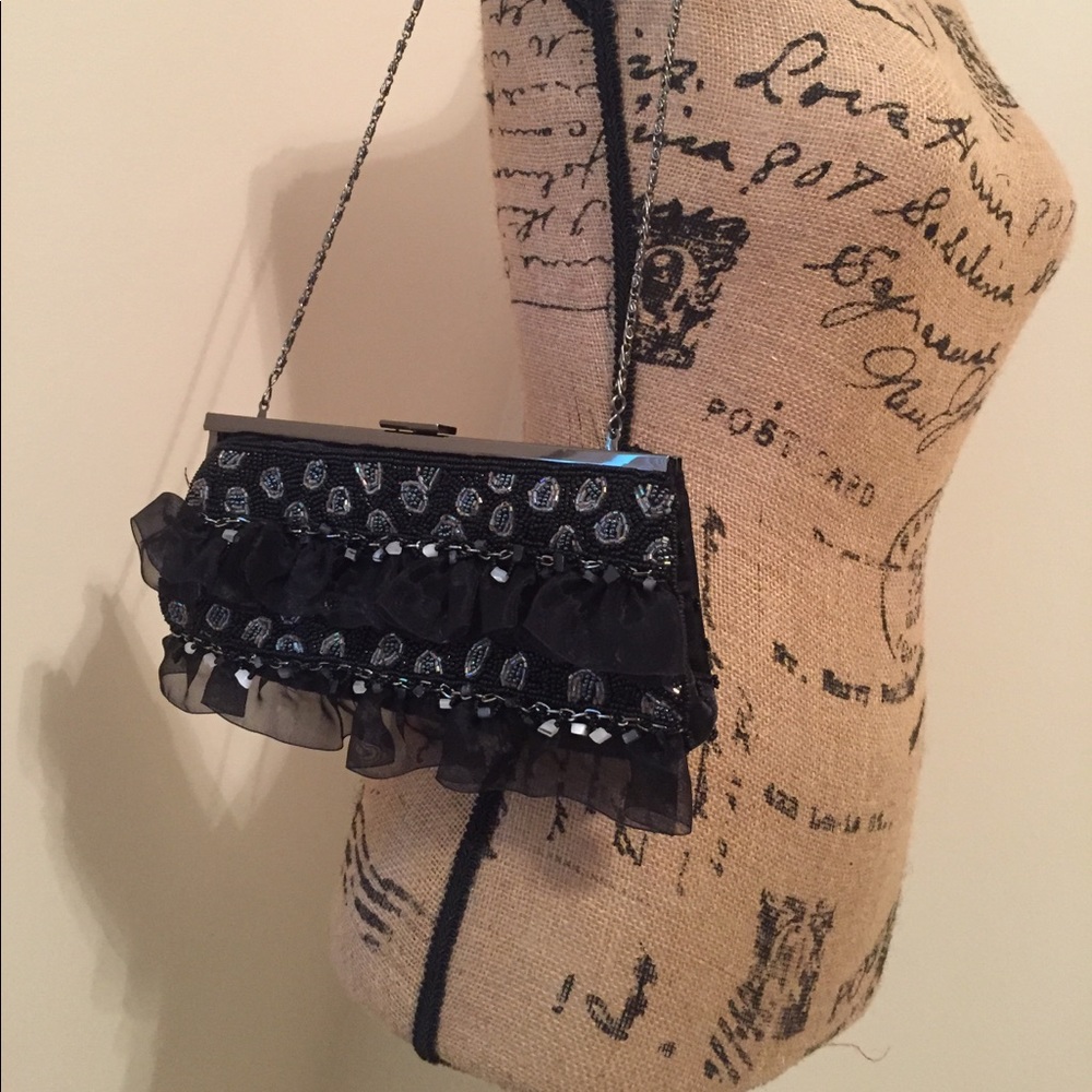 Black evening handbag