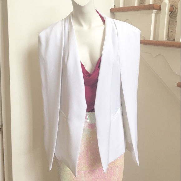 ❗️1 Left | Women's White Cape Blazer - Picture 3 of 8