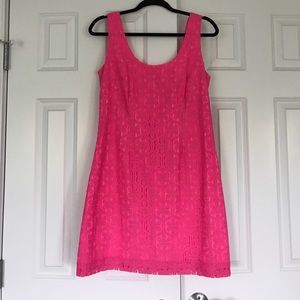 Lilly Pulitzer hot pink lace dress