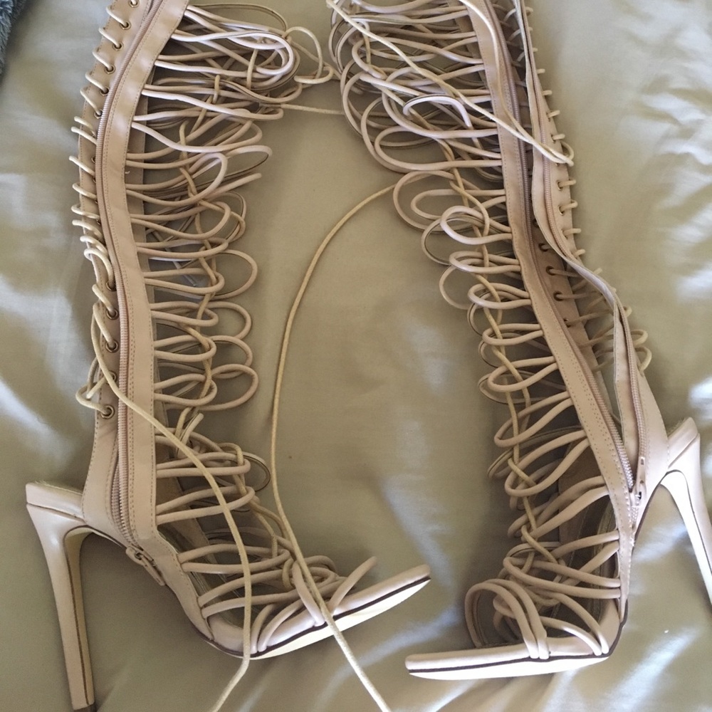 Nude gladiator heels