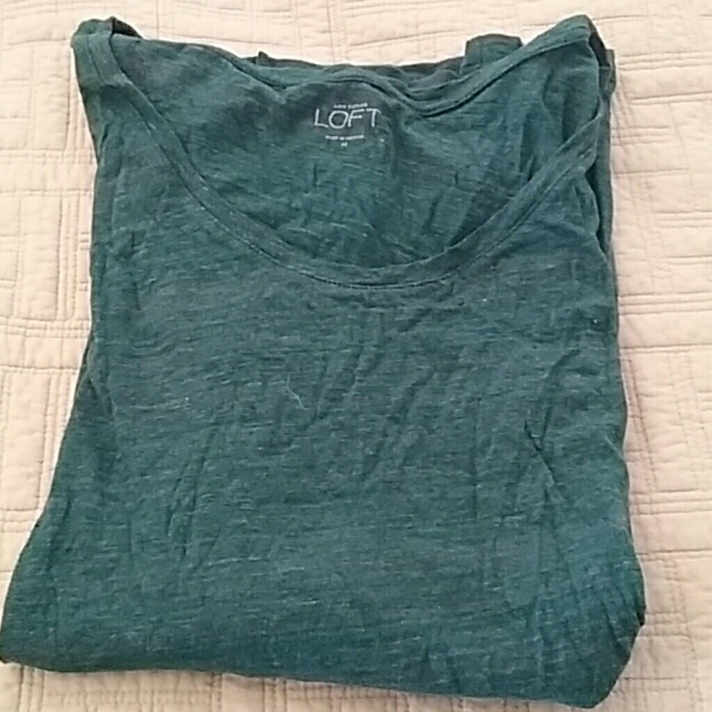 Ann Taylor Loft Teal Shirt