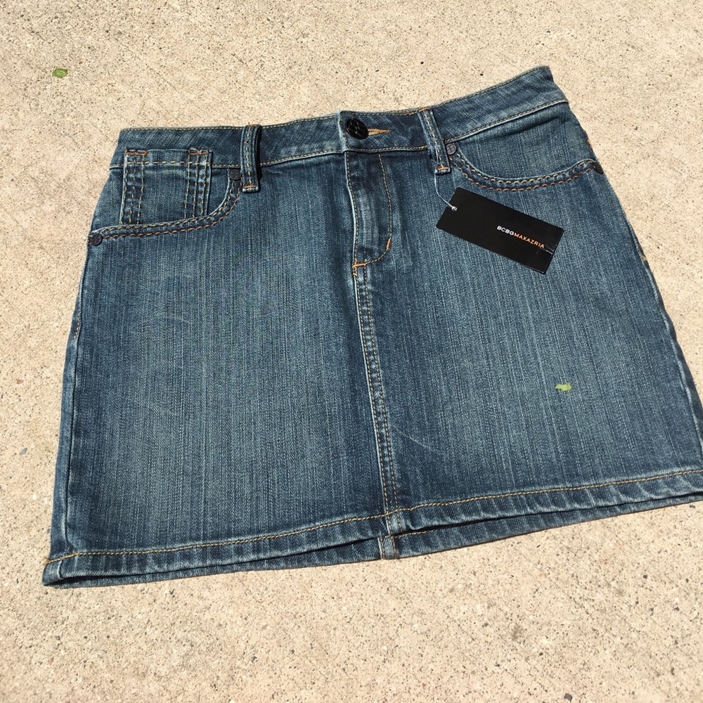 NEW BCBG maxAzaria Jean Skirt