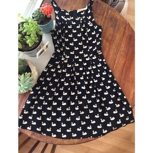 ModCloth Swan Patterned Dress