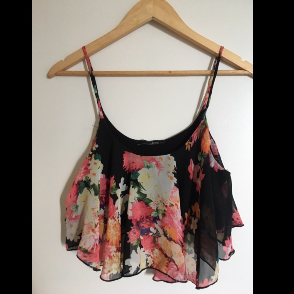 Floral Tank Crop Top